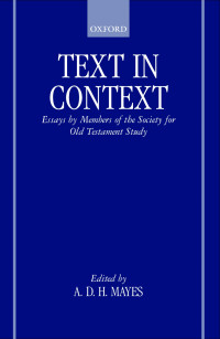 Image of Text in Context: Essays by Members of the Society for Old Testament Study
