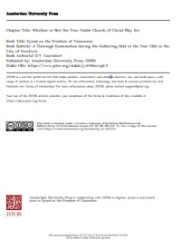 Image of Whether or Not the True Visible Church of Christ May Err