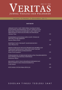 Image of Veritas Jurnal Teologi dan Pelayanan / Desember 2017